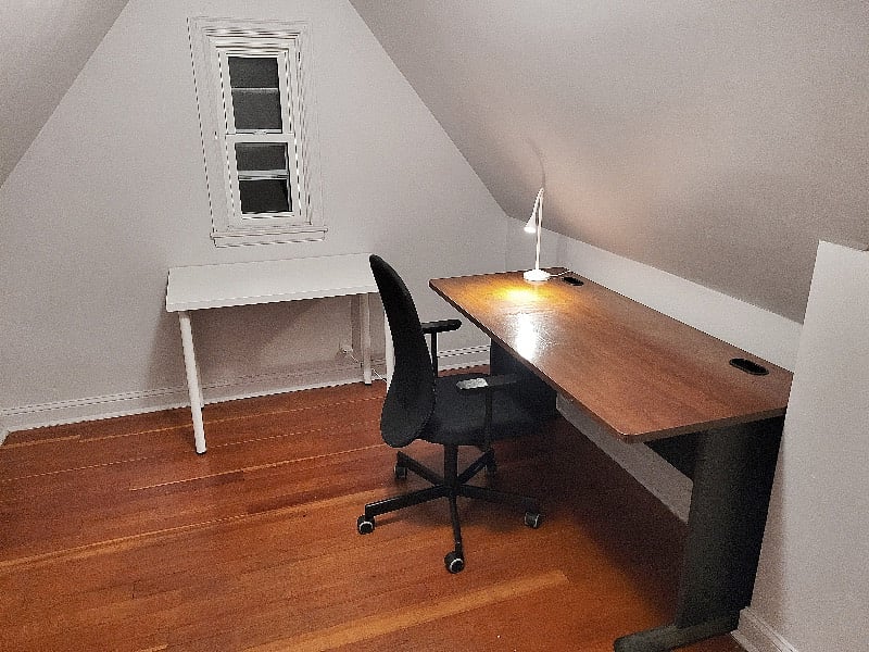 The dedicated office / workspace is on the upper level, ready for your to make it your own during your stay. The area has its own door for privacy.