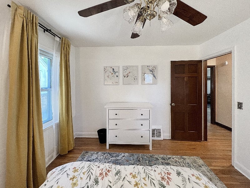 Bedroom #2, looking toward the hallway.