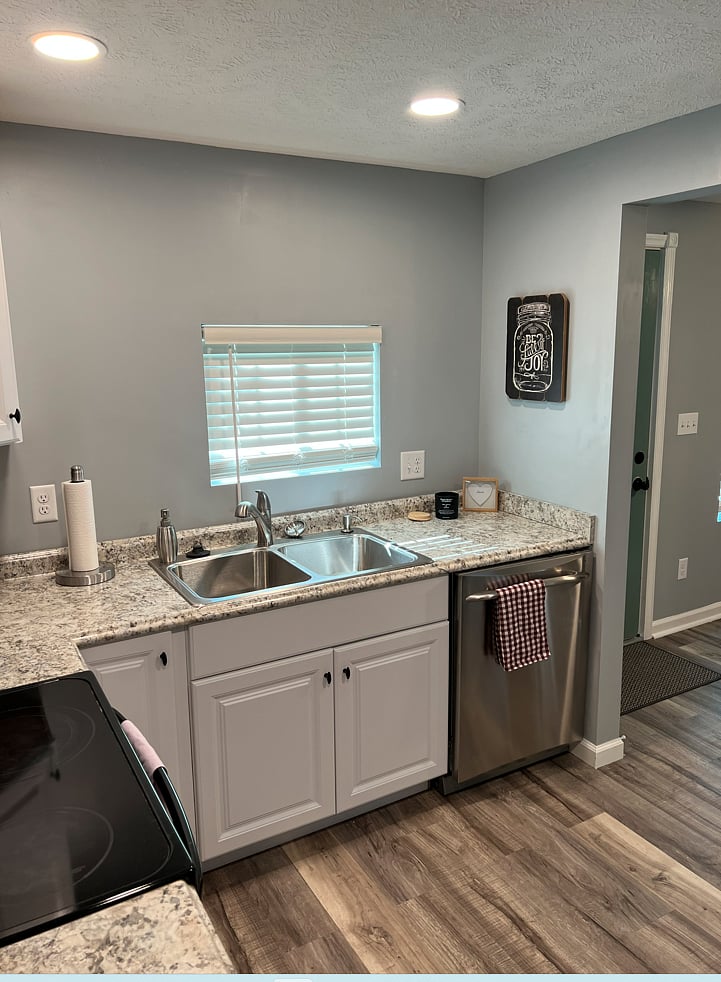 Brand new sink, garbage disposal, & dishwasher.