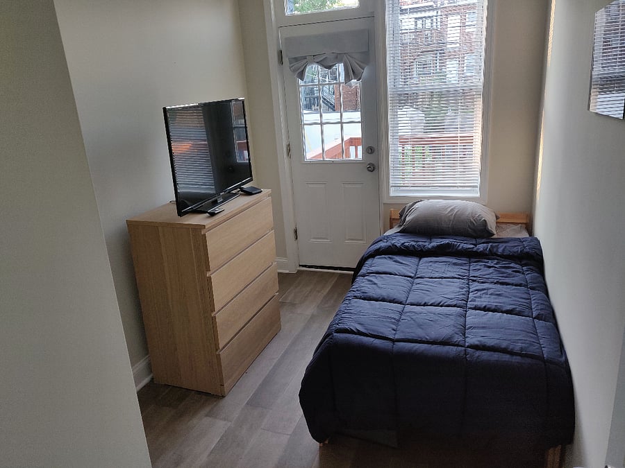 Small bedroom with its own private deck