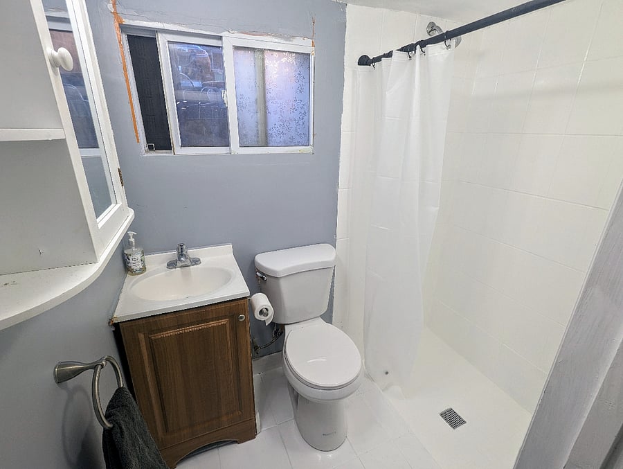 English Basement's private bathroom