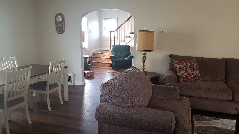 Living Room/Dining Room from front door looking towards sitting room.