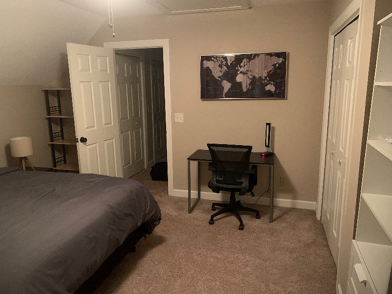 Work desk in the bedroom