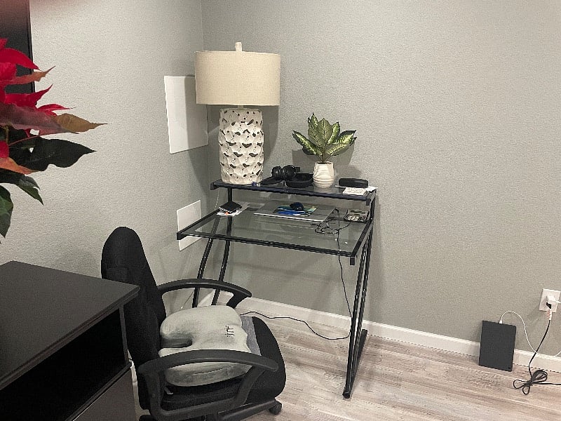 Apartment desk area