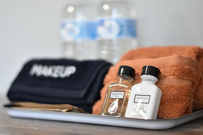 Toiletries to begin your stay  compliments of The Suite Life.
