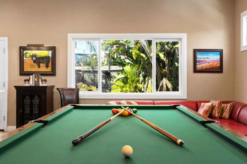 Entertainment room executive pool table.