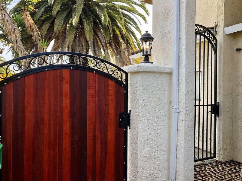 Front of home is fully security gated