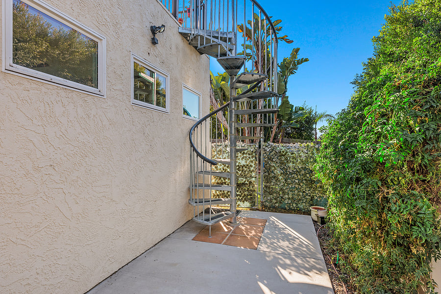Spiral stairwell up to main deck