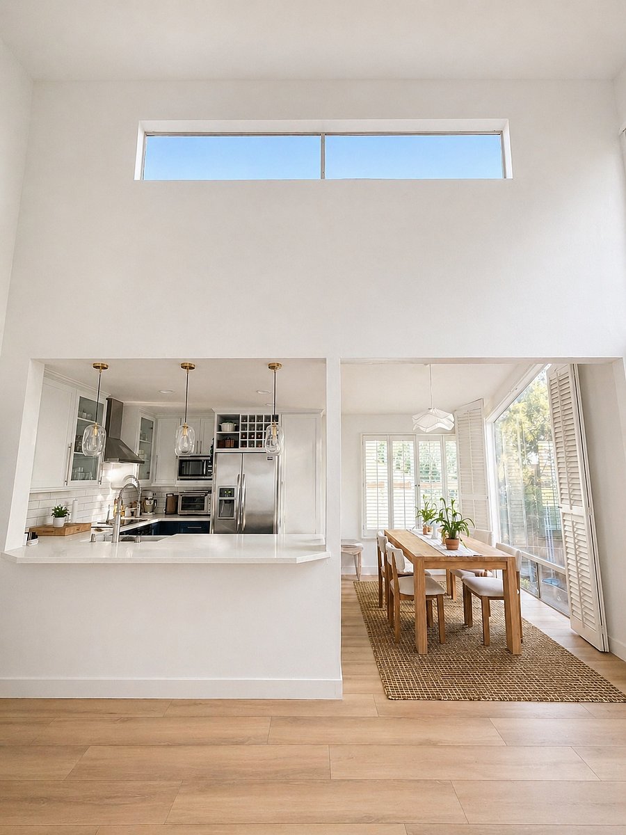 POV from the patio to the kitchen