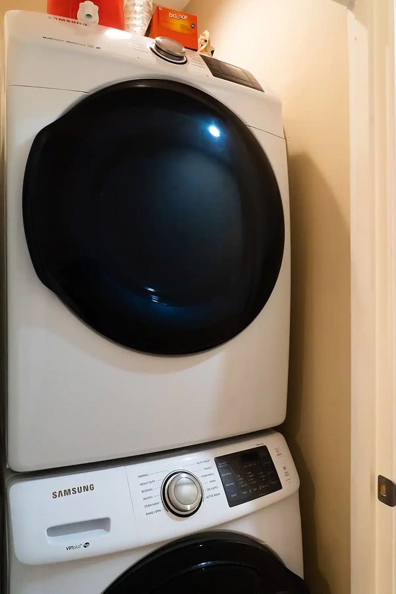 Large Samsung washer and dryer available in unit