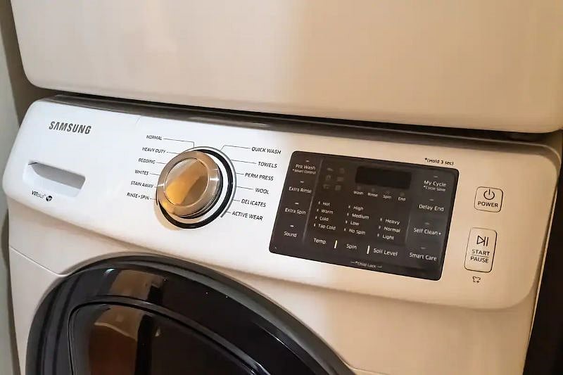 Washer has an AddWash Door so you add stuff to your wash if you forget to include something