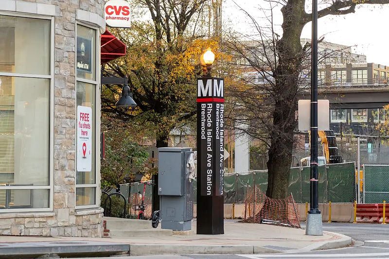 Condo is half a mile from the Rhode Island Metro, off the Red line. 
