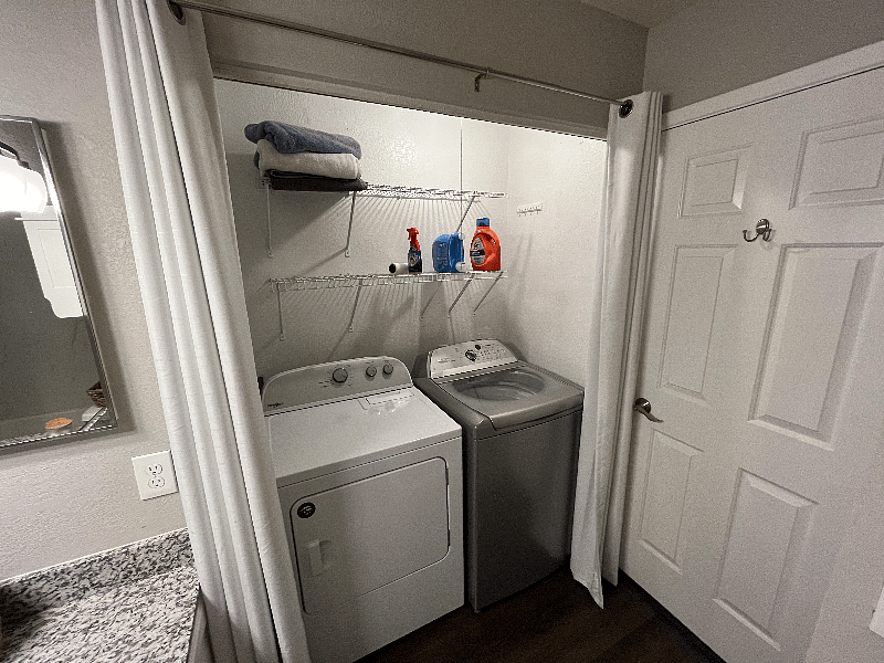 Washer and dryer in Master bathroom