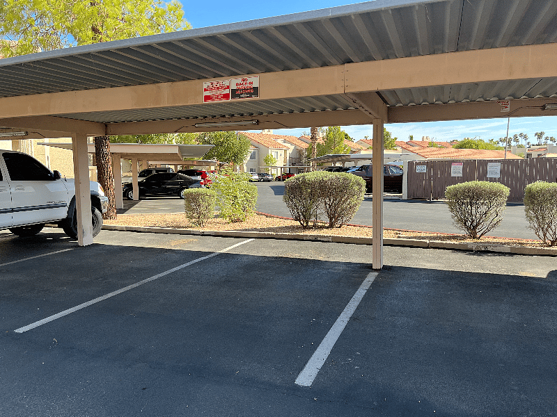 Assigned covered parking spot