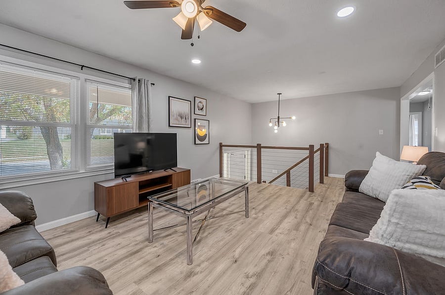 Upstairs living area