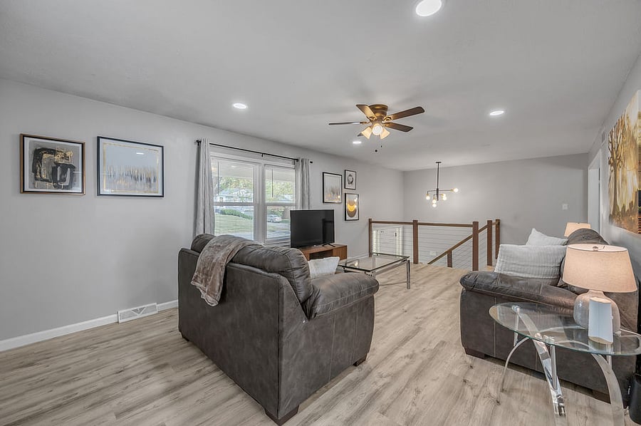 Upstairs living