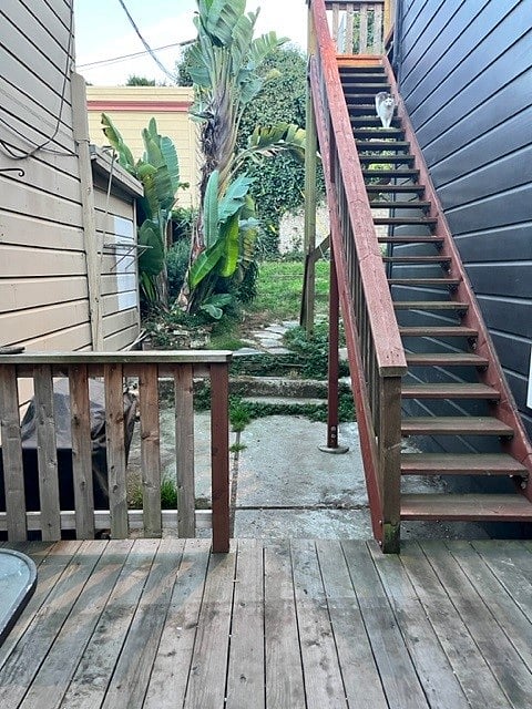 Shared deck and gas grill