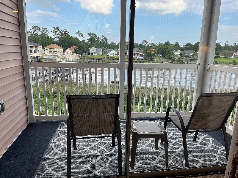 What a view! Enjoy a morning coffee or beverage in the evening watching watercrafts go by on the intracoastal waterway