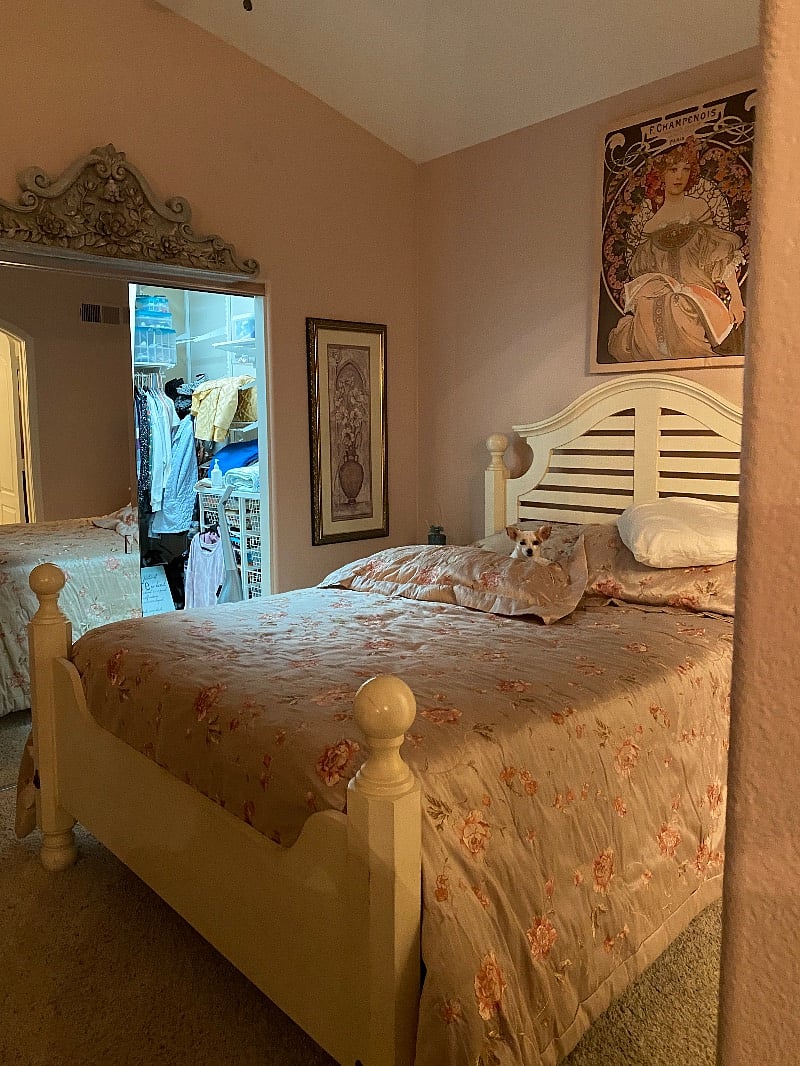 Bedroom with full bath and walk-in closet