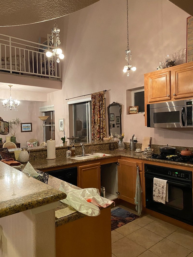 Kitchen looking to Dining area