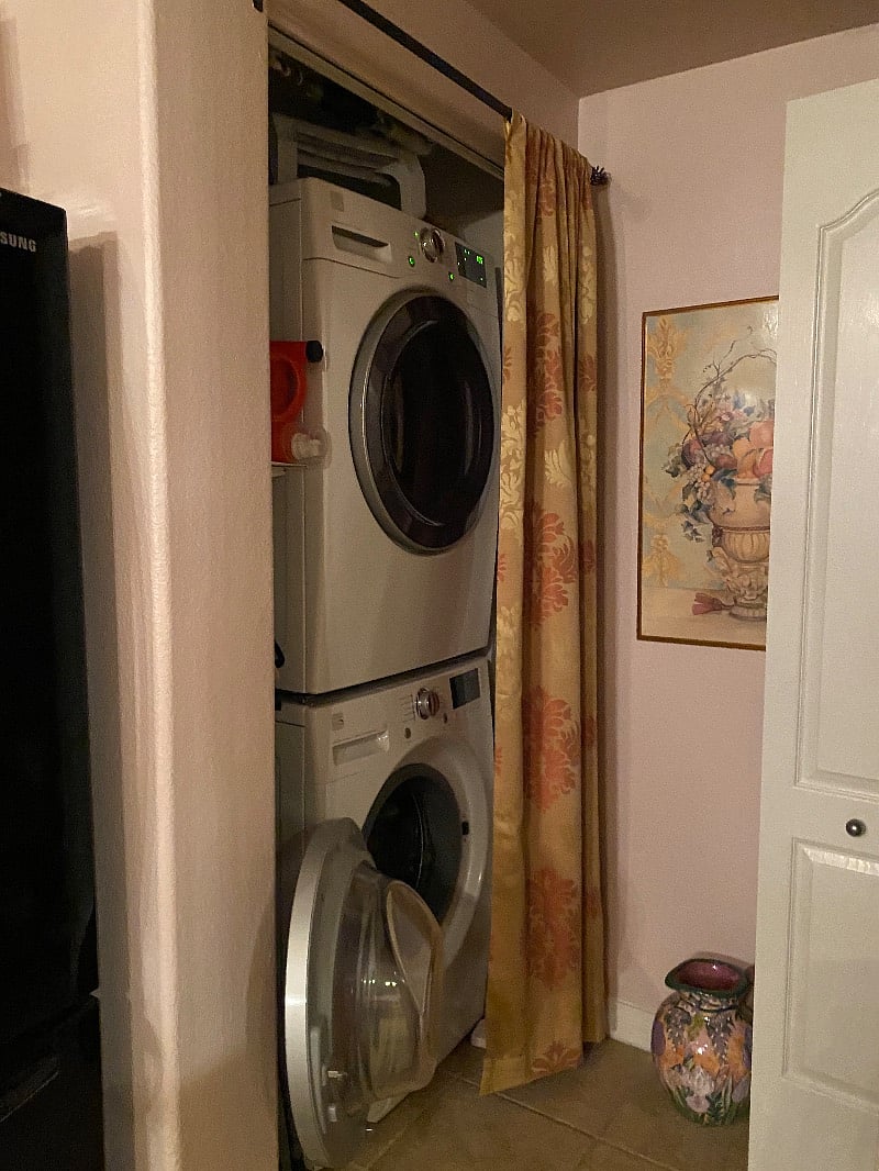 Full size washer and dryer in unit