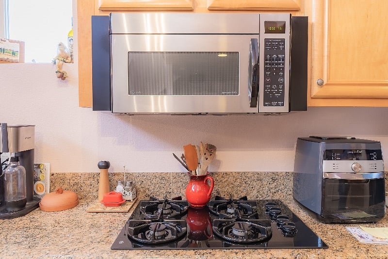 Microwave and Gas Stove