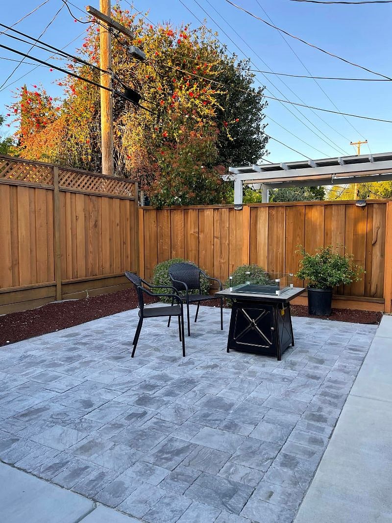 private backyard - 2 chairs included for your use (fire pit not included)