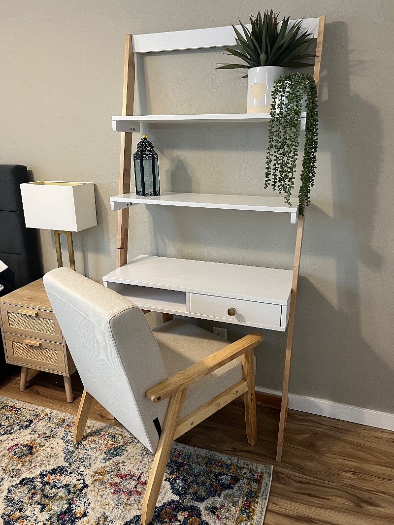 21-Ladder desk in master bedroom.