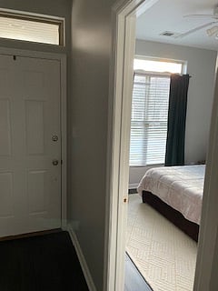 Guest bedroom near front entrance
