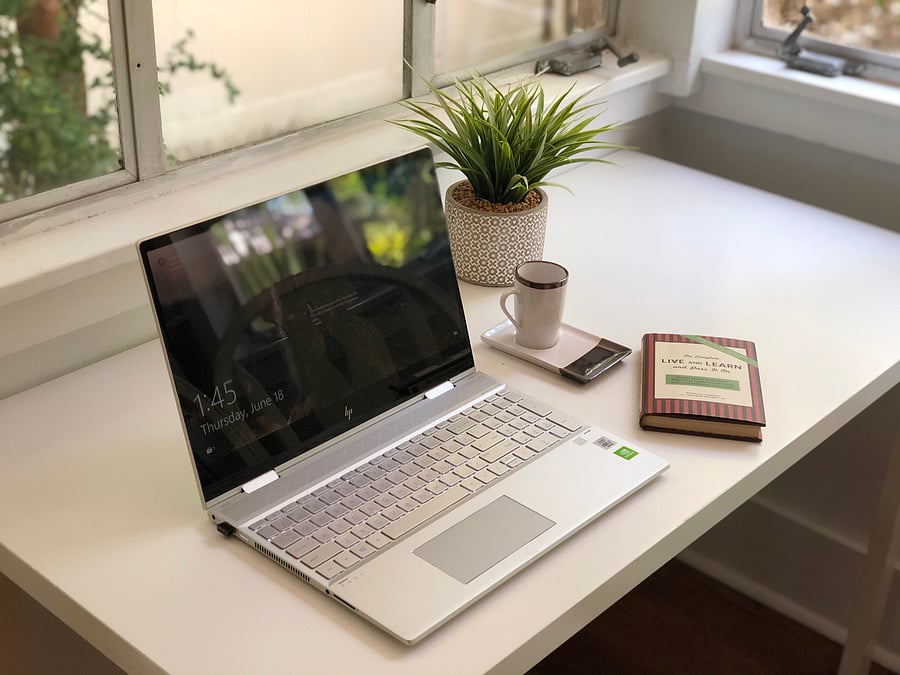 Desk to work remotely. Laptop not included.
