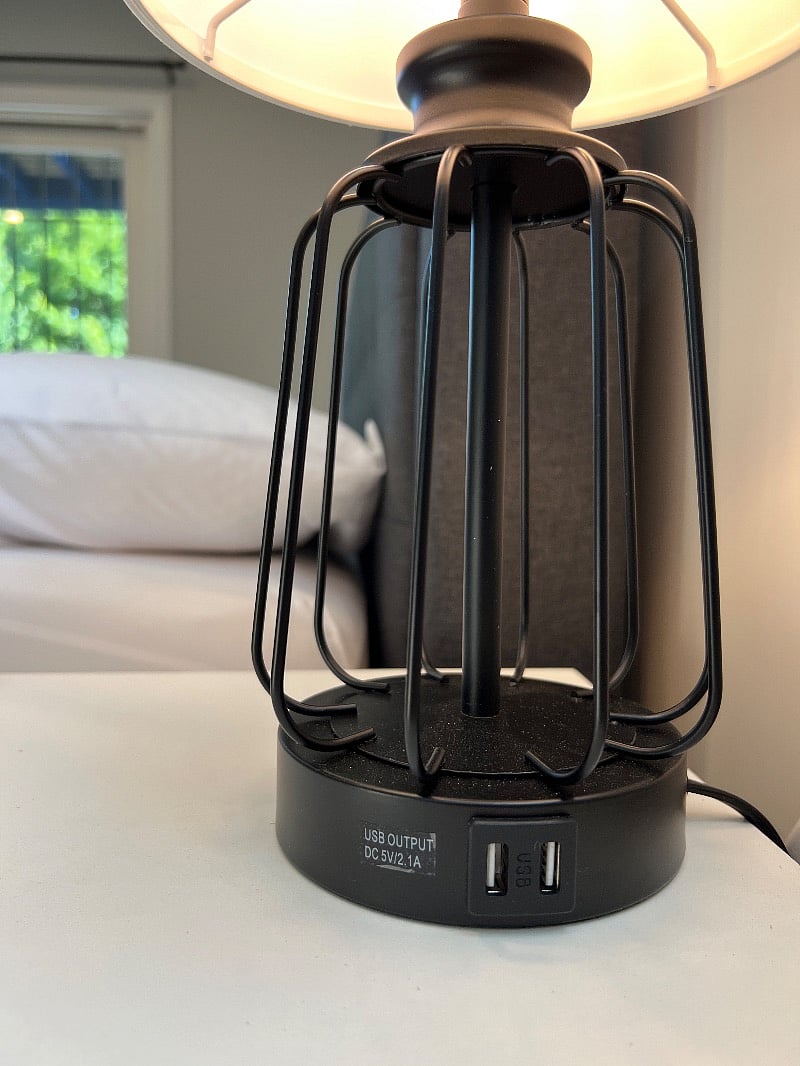 Bedside lamps with fast-charge USB ports
