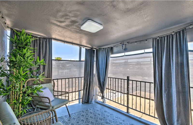 Covered patio area
