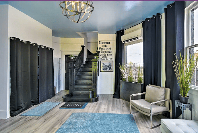 Common foyer as you enter the main front door. Unit D is upstairs. Both doors are keyless entries
