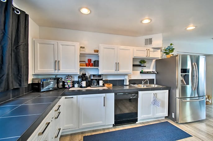 Lots of cookware and counter space