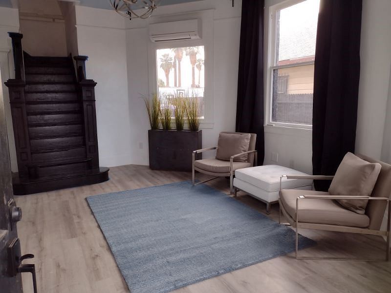 Common foyer with stairs leading to your unit