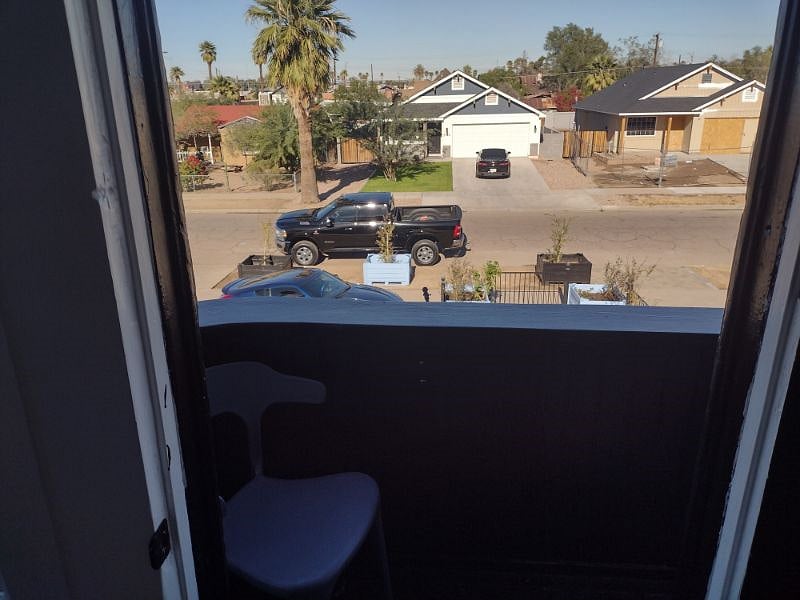 looking out balcony