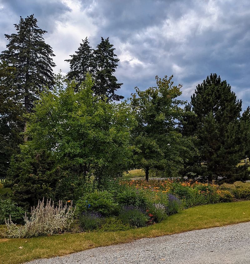 One of a few garden areas.