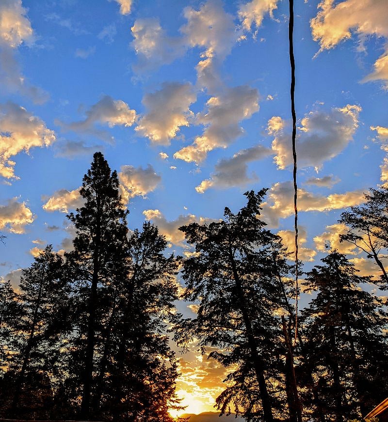 Morning sunrise from sitting porch.