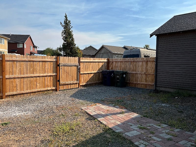 fully fenced yard to safely keep your pets from taking themselves for a walk