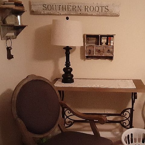 small writing station