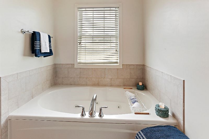 Master bath with hot tub