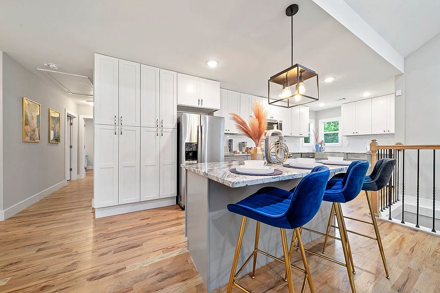 kitchen with hallway view