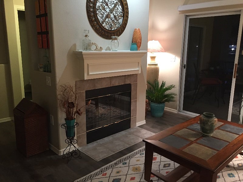 Fireplace in living room