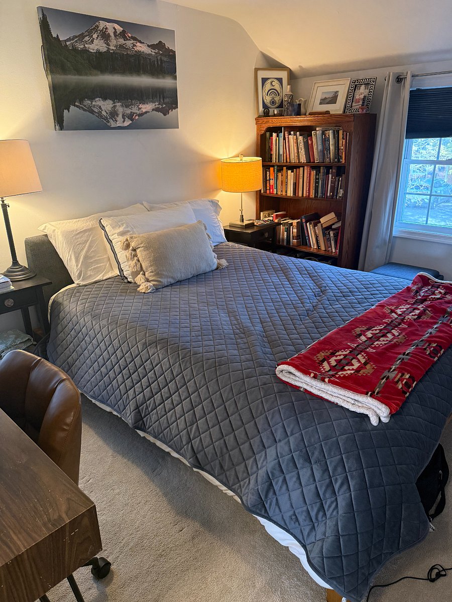 Second bedroom has a great Casper mattress and a desk