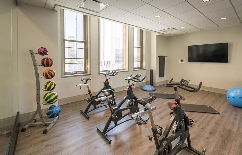 Spinning room within the gym.