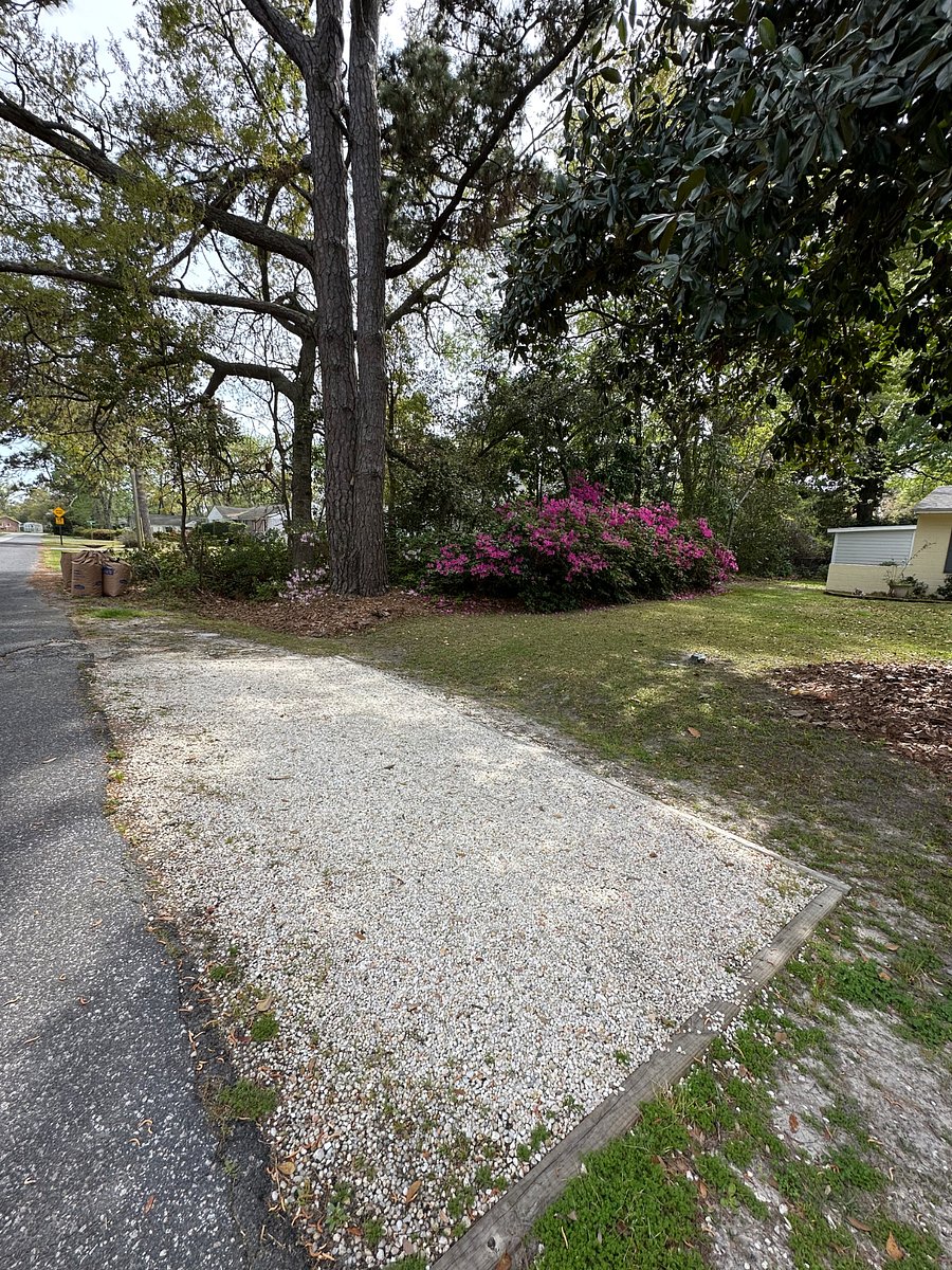 Gravel parking pad