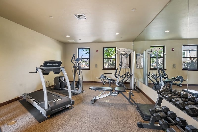 Gym in clubhouse. Available for tenant use.