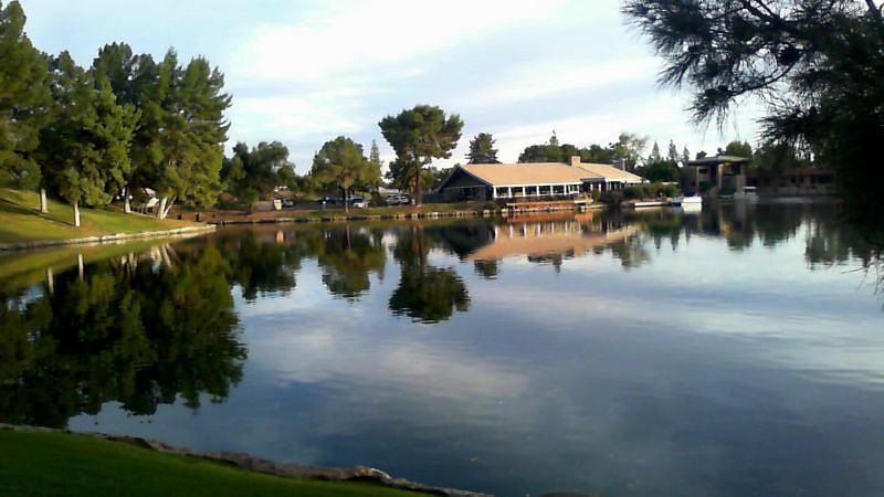 Restaurant across the lake
