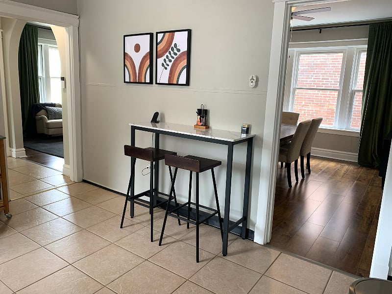 Passage to dining room and entry foyer.