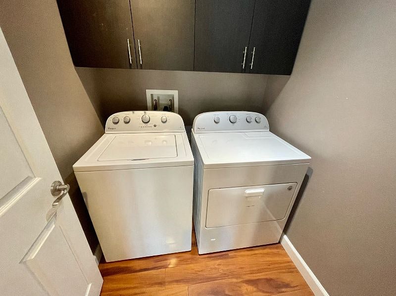 Washer and dryer in the laundry room off the kitchen